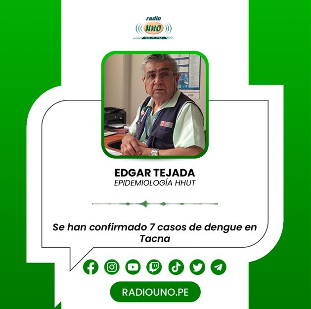 Se han confirmado 7 casos de dengue en Tacna