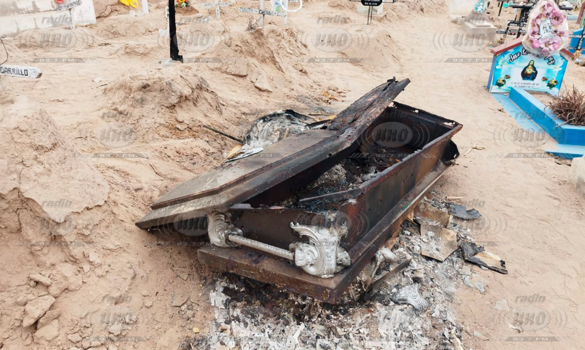 Cementerio General: Ataúd quemado alarma a visitantes en camposanto
