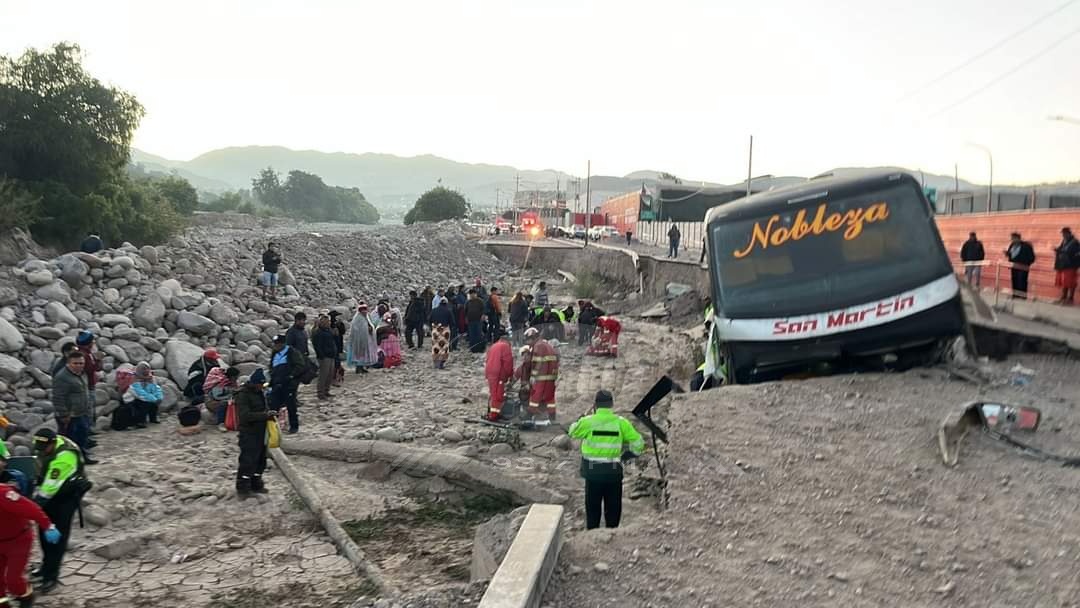 Bus que llegaba de Puno a Tacna cae a malecón ribereño en Moquegua: lista de heridos aquí