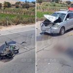 Motociclista fallece en choque contra automóvil