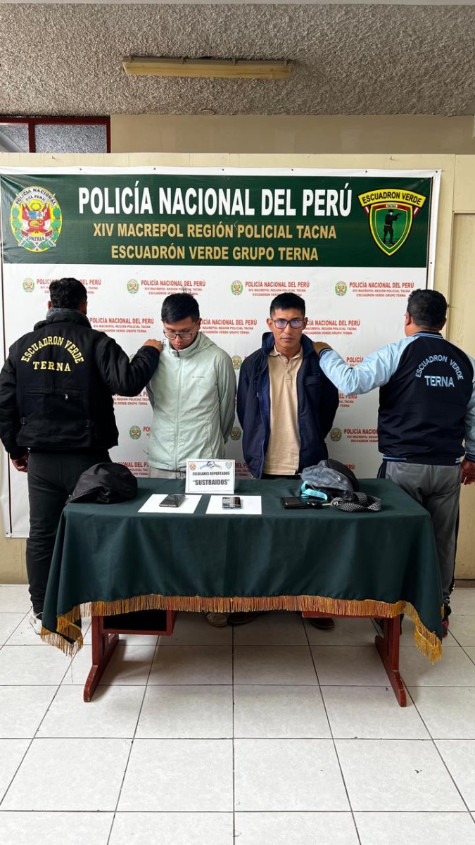 Interviene a 2 varones por robo de celular en Gregorio Albarracín
