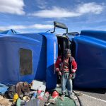 Anciano salva de milagro tras despiste de camión en la carretera Binacional