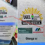 Moquegua: entregan a docentes galvanos con logo de la Dirección Regional de Salud