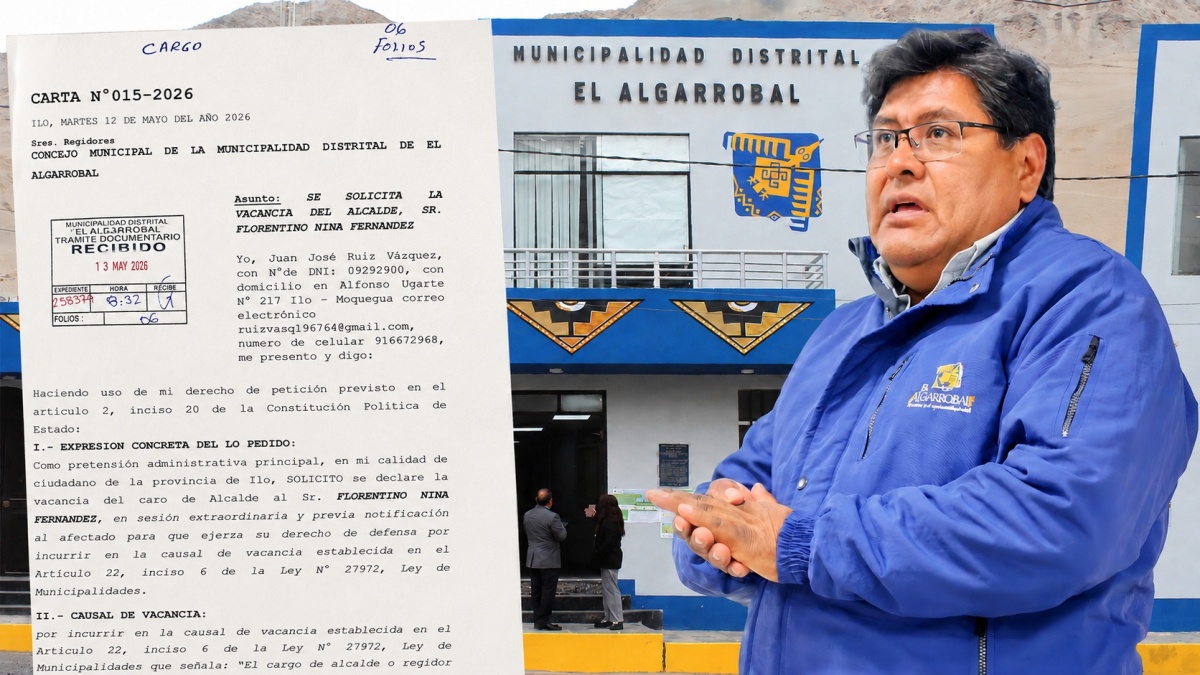 Presentan pedido de vacancia contra alcalde de El Algarrobal ante el Concejo Municipal