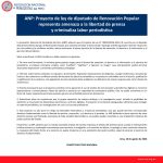 ANP advierte que proyecto de ley de Renovación Popular podría amenazar la libertad de prensa