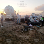 Choque frontal entre cisterna y auto deja cuatro fallecidos en la Costanera 